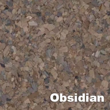 Obsidian epoxy flake color swatch