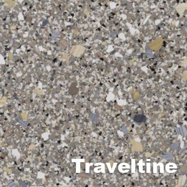 Travertine epoxy flake color swatch