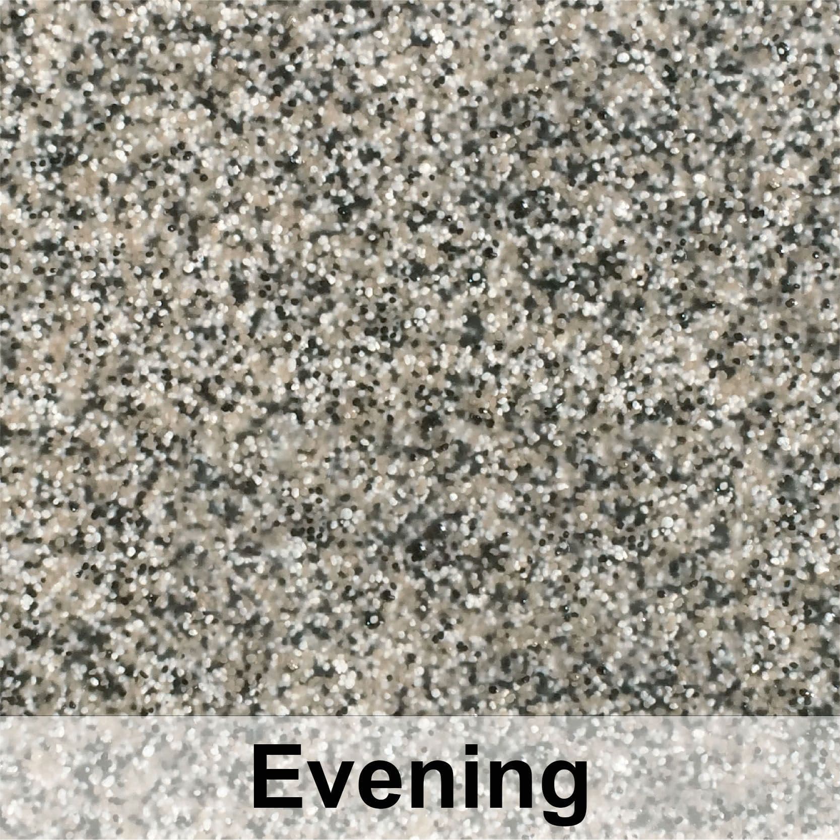 Evening epoxy flake color swatch