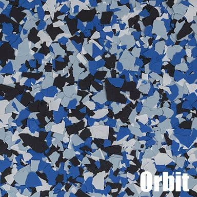 Blue Camo epoxy flake color swatch
