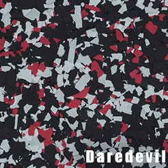 Daredevil epoxy flake color swatch