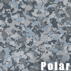 Polar epoxy flake color swatch