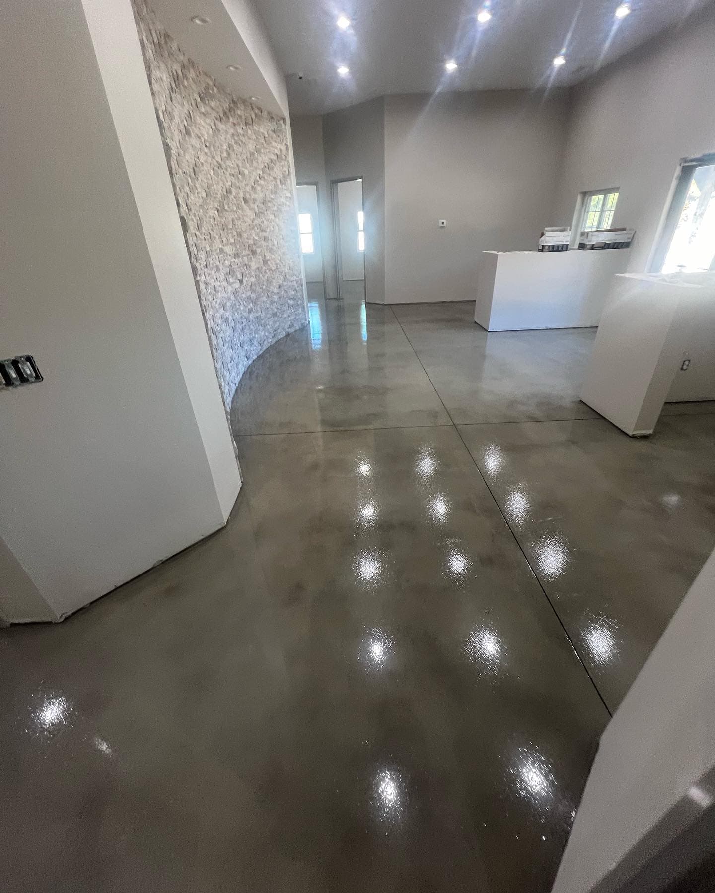 Completed epoxy floor coating project by Triangle Superior — Raleigh NC